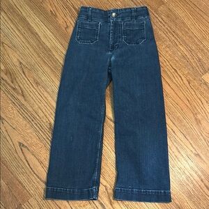 Maeve Dark Blue Wide Leg Jeans